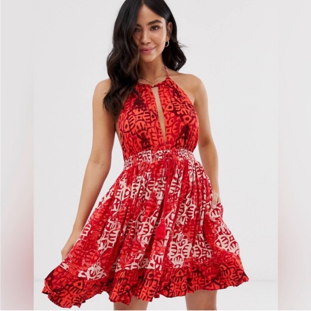 Free People Beach Day Halter Dress